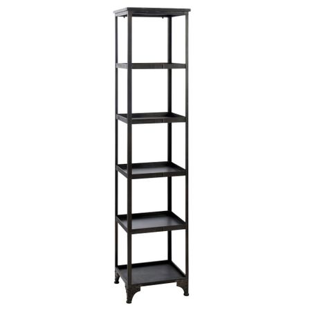 Bibliothèque 5 niveaux métal noir Verde