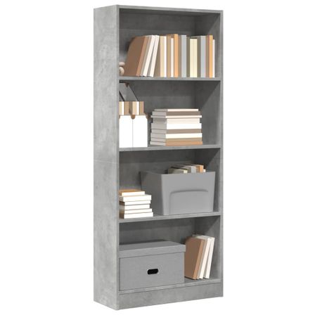 Bibliothèque en bois 4 niveaux L 60 x H 143 x P 24 cm - Collection Klazik