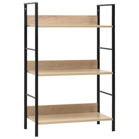 Bibliothèque à 3 niveaux Chêne 60x27,6x90,5 cm