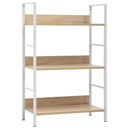 Bibliothèque à 3 niveaux Chêne 60x27,6x90,5 cm 2