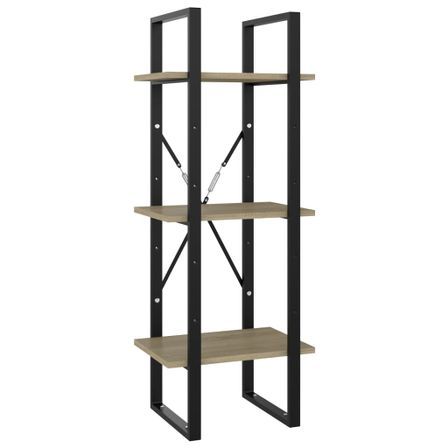 Bibliothèque à 3 niveaux Chêne sonoma 40x30x105 cm