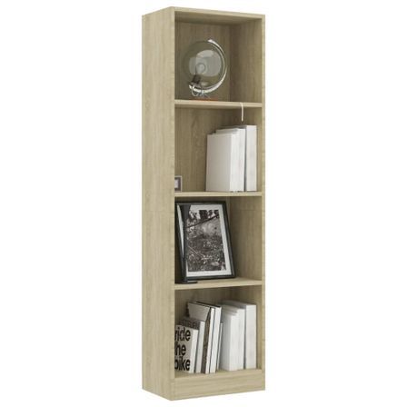 Bibliothèque à 4 niveaux Chêne sonoma 40x24x142 cm
