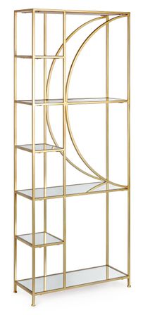 Bibliothèque acier doré 3 niveaux 3 étagères Lebo L 66 cm