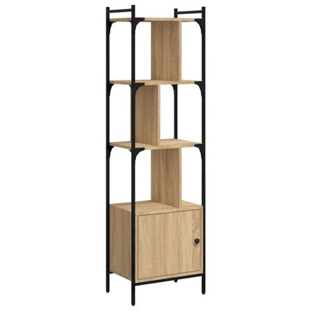 Bibliothèque avec porte chêne sonoma 44,5x30x154,5 cm