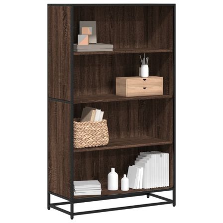 Bibliothèque chêne marron 80,5x35x139 cm bois d'ingénierie