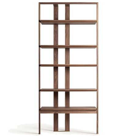 Bibliothèque design contemporain en noyer GIFHORN