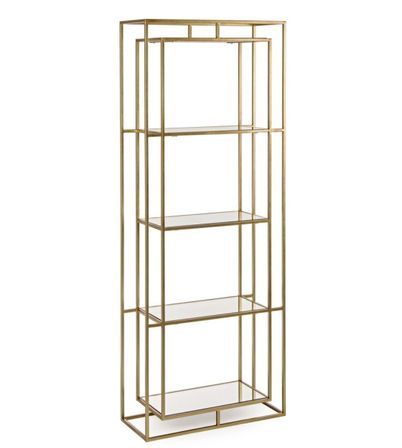 Bibliothèque en acier doré LOUKOR