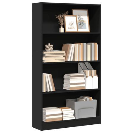 Bibliothèque en bois 4 niveaux L 80 x H 143 x P 24 cm - Collection Klazik