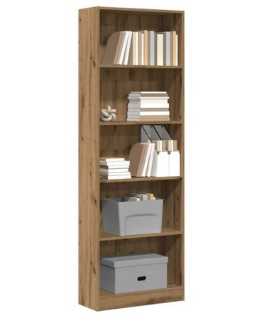 Bibliothèque en bois 5 niveaux L 60 x H 176 x P 24 cm - Collection Klazik