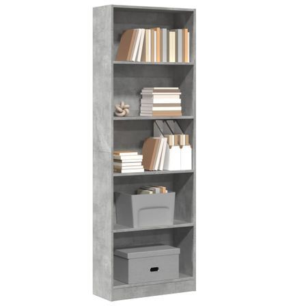 Bibliothèque en bois 5 niveaux L 60 x H 176 x P 24 cm - Collection Klazik