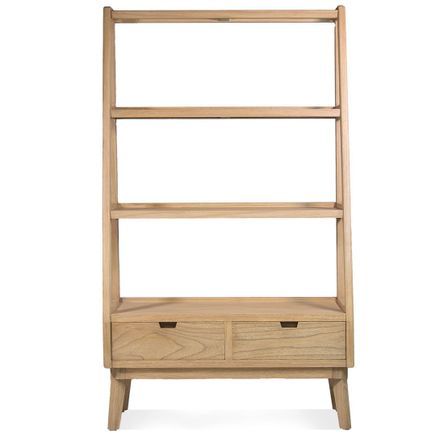 Bibliothèque en bois massif LANDY – Design naturel
