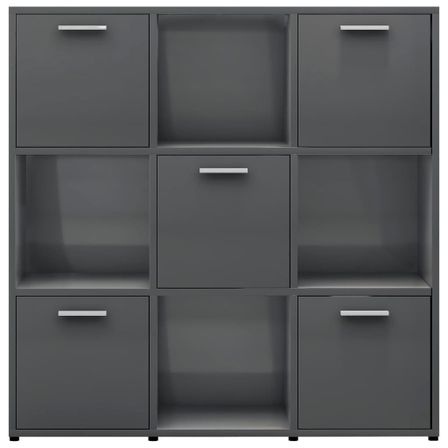 Bibliothèque étagère en bois Lozka 98 cm - 4 niches 5 portes