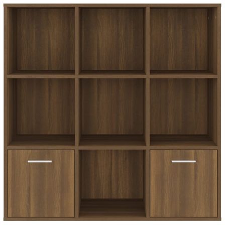 Bibliothèque étagère en bois Valika 98 cm - 7 niches 2 portes