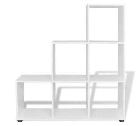 Bibliothèque étagère en forme d'escalier - 6 Compartiments