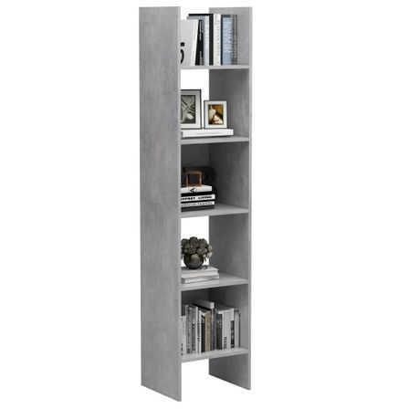 Bibliothèque Gris béton 40x35x180 cm 2