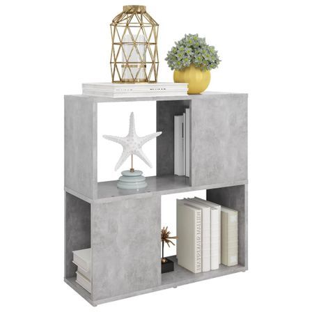 Bibliothèque Gris béton 60x24x63 cm