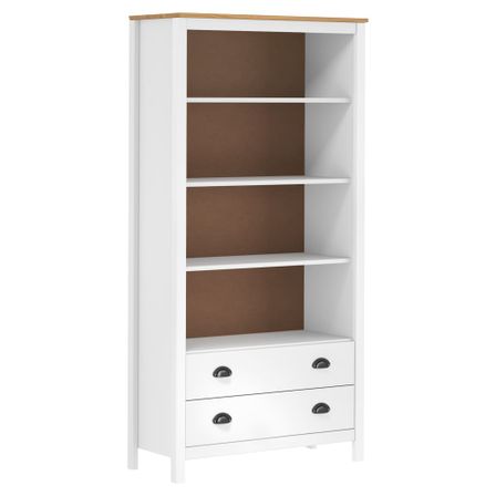 Bibliothèque Hill Range Blanc 85x37x170,5 cm Bois de pin solide