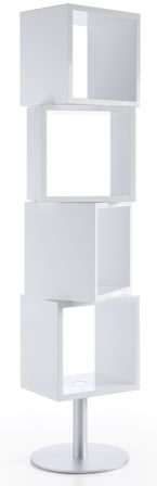 Bibliothèque laquée blanche Cubique