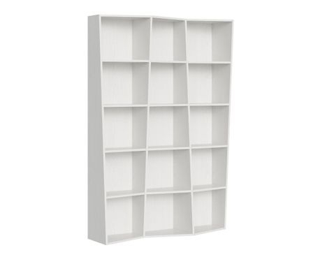 Bibliothèque moderne déstructurée en bois Brika