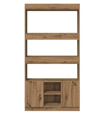 Bibliothèque multifonctionnelle en bois L 92 x H 180 x P 33 cm – Collection Bibla