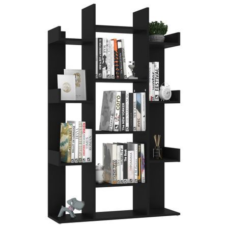 Bibliothèque Noir 86x25,5x140 cm