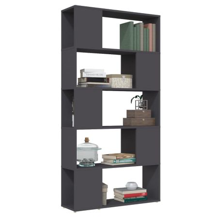 Bibliothèque/Séparateur de pièce Gris 80x24x155 cm