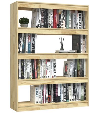 Bibliothèque/Séparateur en Pin massif Kiro L 100 x H 135 x P 30 cm - Elégance naturelle et polyvalence