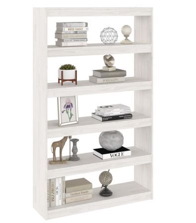 Bibliothèque/Séparateur en Pin massif Kiro L 100 x H 167 x P 30 cm - Elégance naturelle et polyvalence