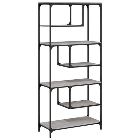 Bibliothèque sonoma gris 81x36x176 cm bois d'ingénierie