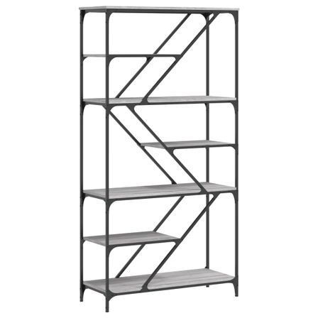 Bibliothèque sonoma gris 91x36x176cm bois d'ingénierie et acier