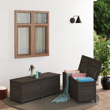 Boîte à coussins extérieur Anthracite 150x50x56 cm Sapin massif
