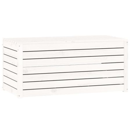 Boîte de jardin blanc 101x50,5x46,5 cm bois massif de pin