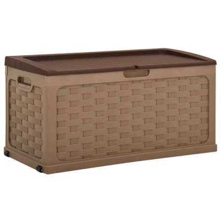 Boîte de rangement de jardin 335 L Moka-Chocolat PP