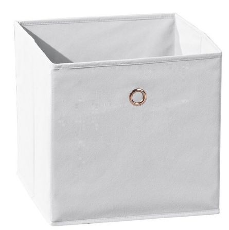 Boîte de rangement pliable tissu blanc Peggy
