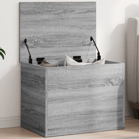 Boîte de rangement sonoma gris 60x42x46 cm bois d'ingénierie