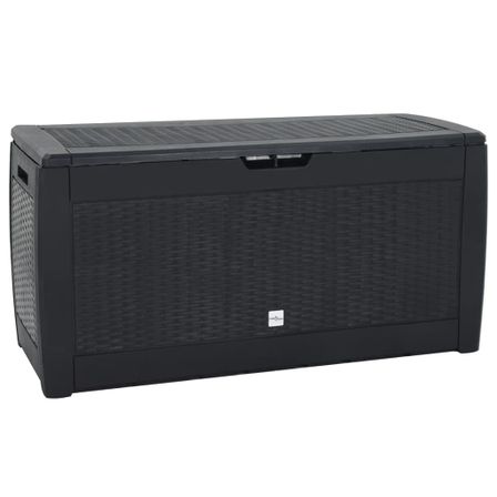 Boîte de stockage jardin Anthracite 119x48x60 cm Polypropylène