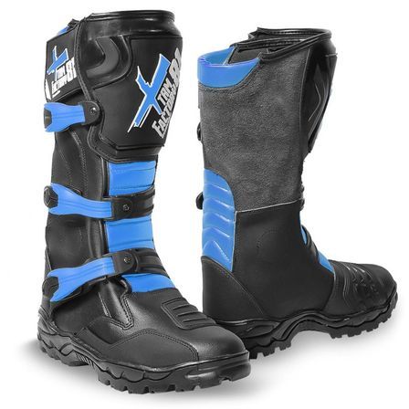 Bottes cross enfant bleu Xtrm