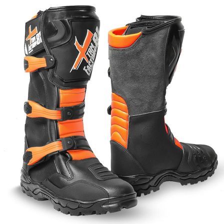 Bottes cross enfant orange Xtrm