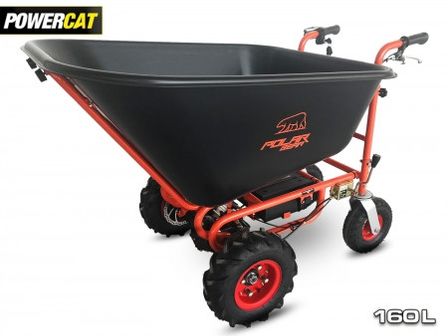 Brouette électrique Polarbear Powercat 350W 160L 4 roues
