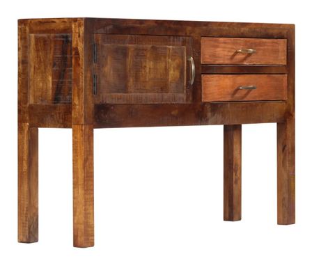 Buffet 1 porte 2 tiroirs manguier massif foncé Colibri