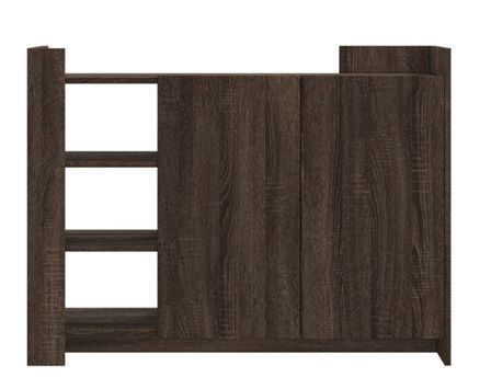 Petit buffet avec étagères et 2 portes Takino 100 cm – Polyvalence et intemporel