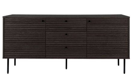 Buffet 2 portes 3 tiroirs KYOTO – Chêne & métal noir