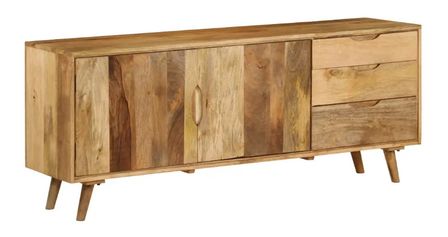 Buffet 2 portes 3 tiroirs manguier massif clair Walker