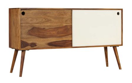 Buffet 2 portes sesham massif foncé Flore