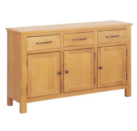 Buffet 3 portes 3 tiroirs chêne massif clair Candice