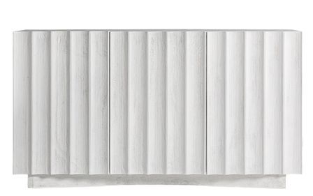 Buffet 3 portes résine blanc KILKEY 140 cm