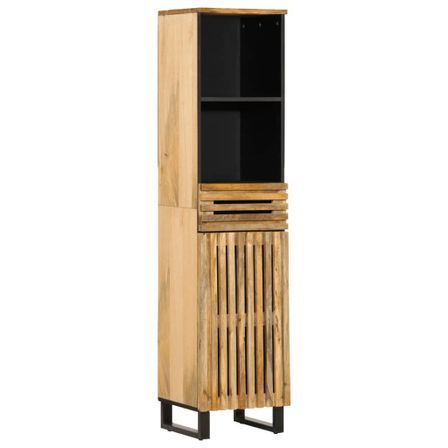 Buffet 38x34x160 cm bois de manguier massif brut
