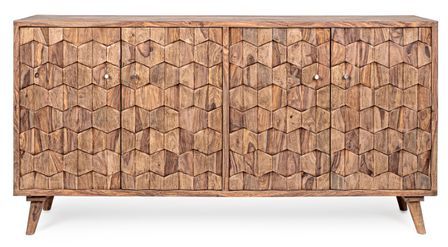 Buffet 4 portes KAMY – bois massif de sheesham – 177 x 40 cm