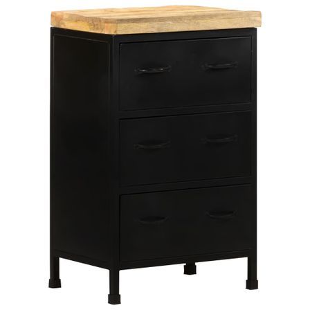 Buffet 47x35x76 cm Bois de manguier brut 2