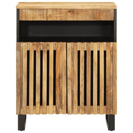 Buffet 60x34x75 cm bois de manguier massif brut